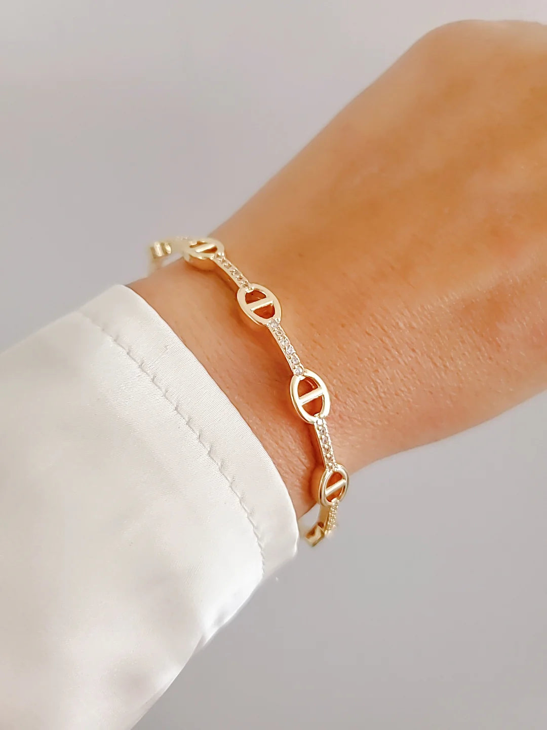 Gold Chain Bangle Bracelet